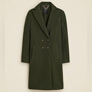 J Crew Plus Size Daphne Wool Topcoat, Hunter Green, size 20